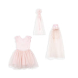 Prinsessenkostuum met kroon - Cloud pink