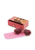 Zonnebril Junior heart - Cherry glitter