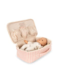 Poppenverzorgingskoffer - Pink check