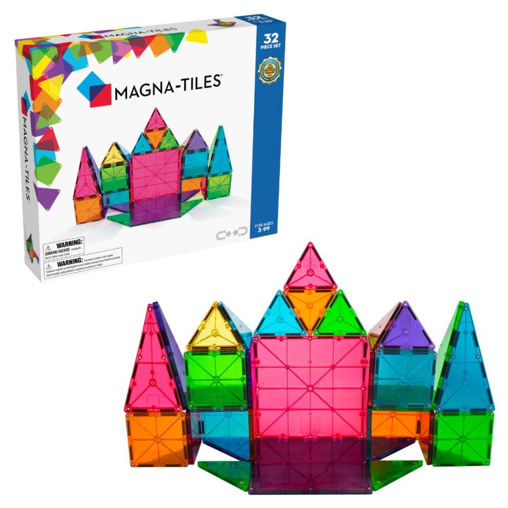 Clear Colors set 32 pieces | Magna-Tiles
