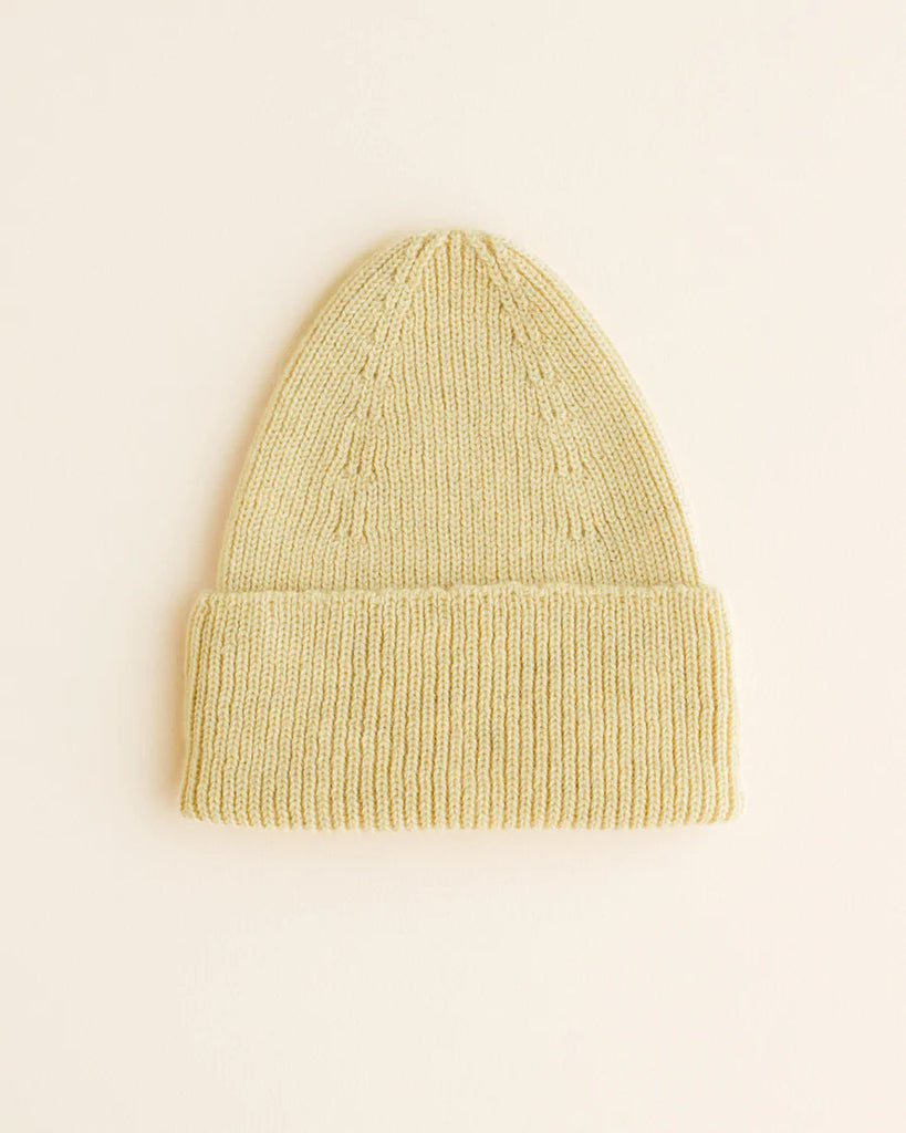 beanie fonzie - light yellow - hvid