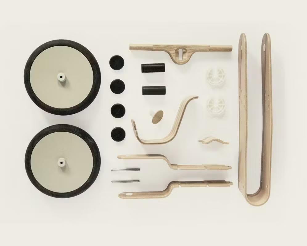 Wooden balance bike - Brown - Choppy