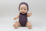 Yaarn - Poppenkleding - Doll romper Lou - gehaakt katoen - Burgundy