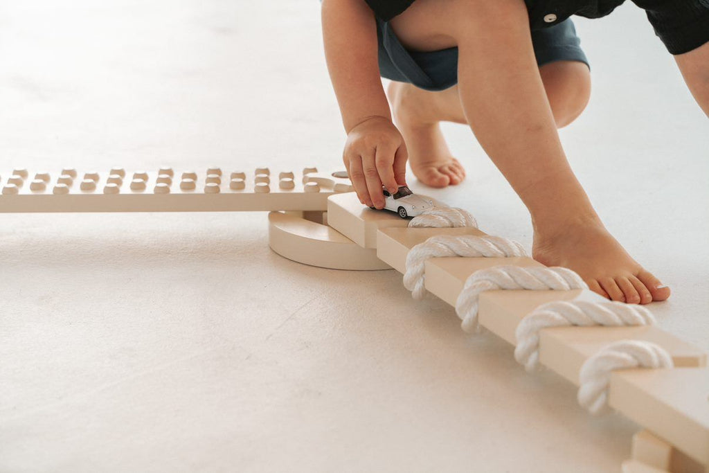 Wooden balance beam - Balance Beam TipiToo midi - Ivory white - Ette Tete