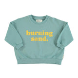 Sweater - groen met "Burning Sand"-print