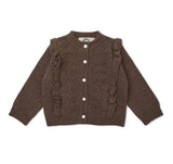 Cardigan fiol - Bunny brown melange - Konges Slojd