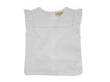 La Petite Collection - Blouse met kant organic cotton Plumeti - Ecru